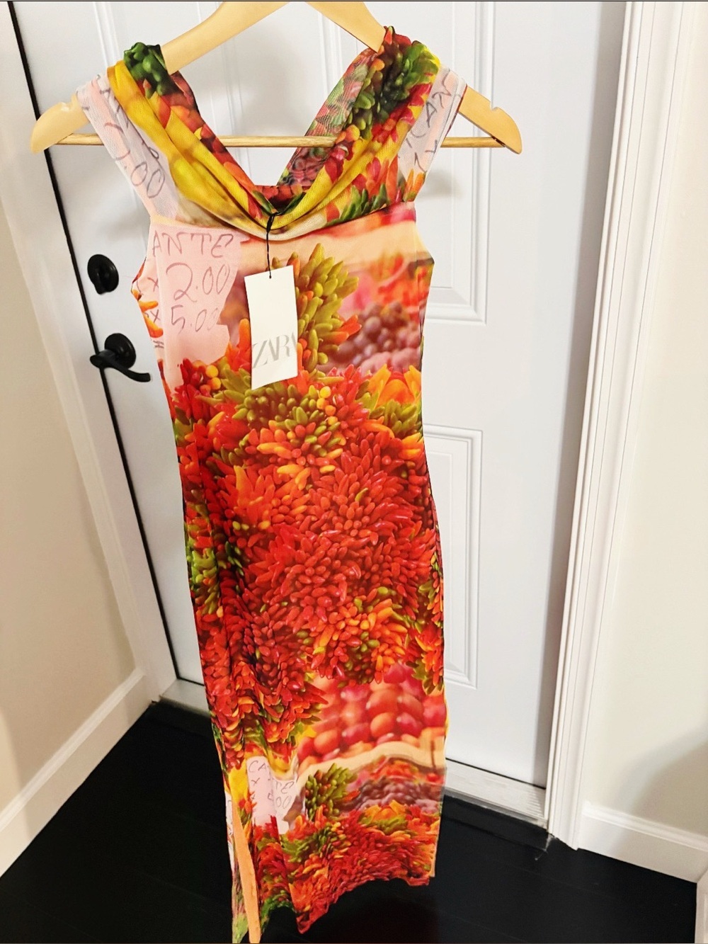 Zara New Fruit Midi Dress